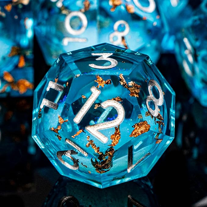 DND Dice Blue Liquid Core Dice Set - Image 4