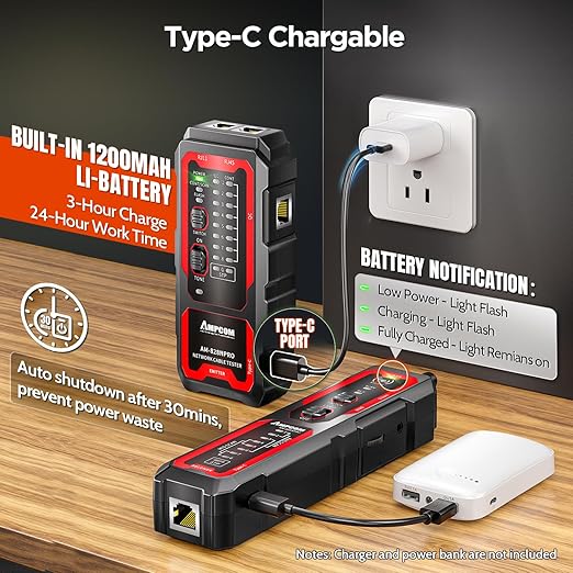 AMPCOM Wire Tracker & Network Cable Tester - Image 3