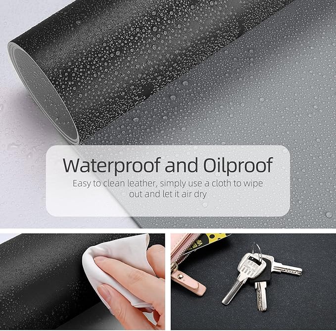 YSAGi Desk Mat, Desk Pad, Waterproof Desk Pad, 35.4" x 17" Laptop Leather Desk - Image 2
