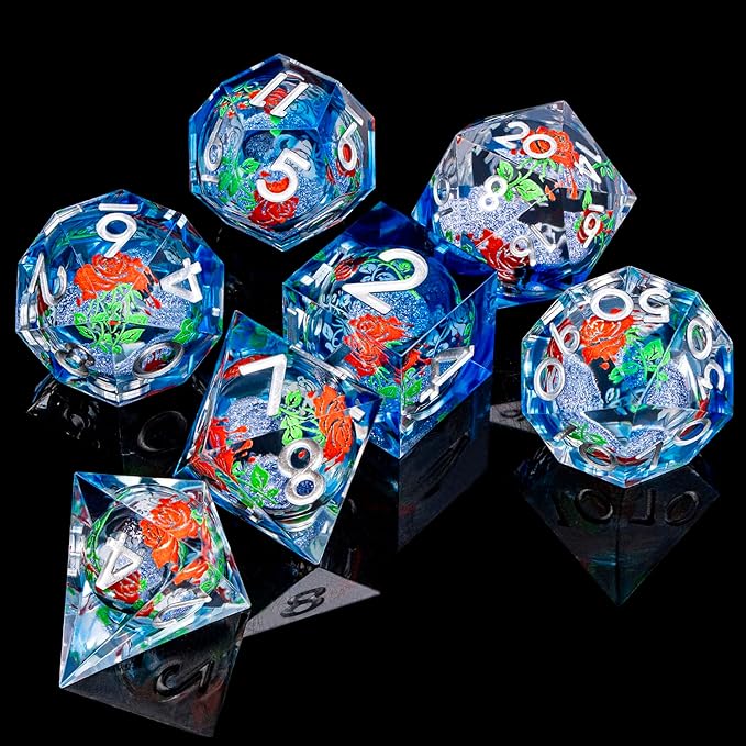 ARUOHHA Liquid Core DND Dice Set, Vampire Sharp Edged Dragons Dice Compatible - Image 5