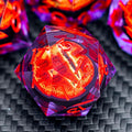 ARUOHHA DND Resin Dice Gazes Eye Dice Purple Red Liquid Core Flaming RPG Sharp by ARUOHHA