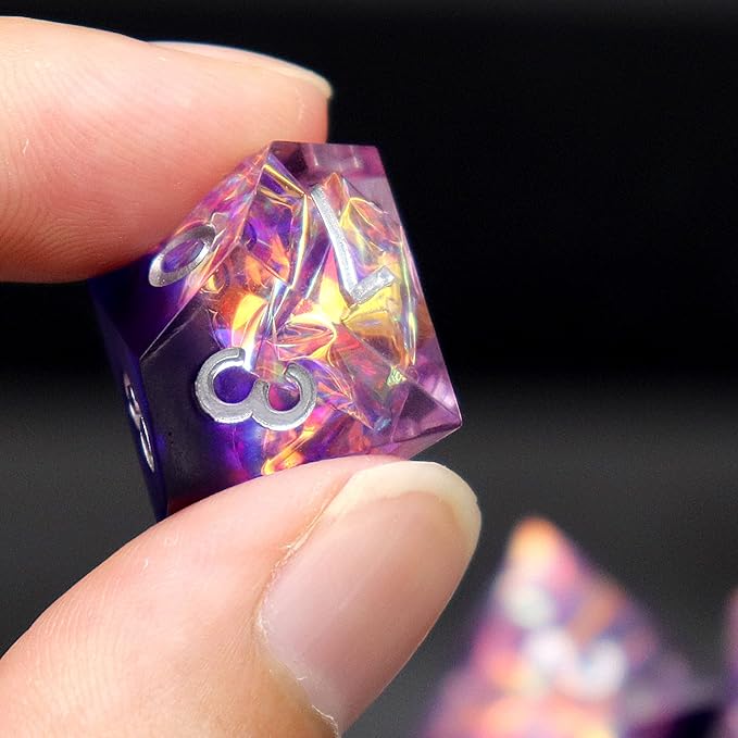 Haxtec DND Dice Set Sharp Edge Resin Dice - Image 3
