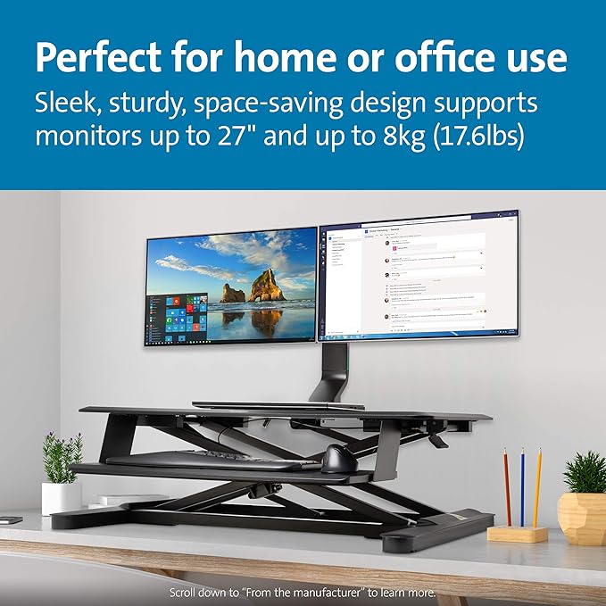 Kensington Dual Monitor Mount for Desk, C-clamp Vesa Monitor Stand Fits 2 - Image 7