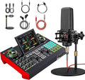 Podcast Equipment Bundle with 3.5mm Microphone and Live Sound Card, Audio by tenlamp