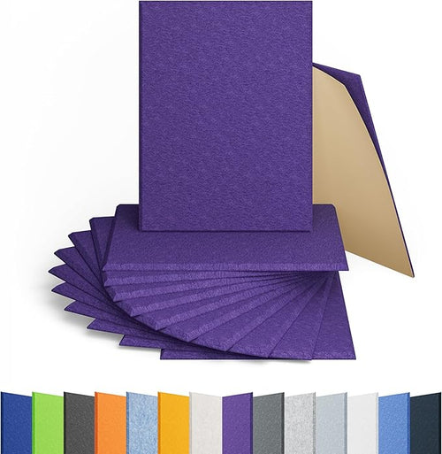 12 Pack Acoustic Panels Self Adhesive Sound Proof Foam, High Density Sound by Amantech