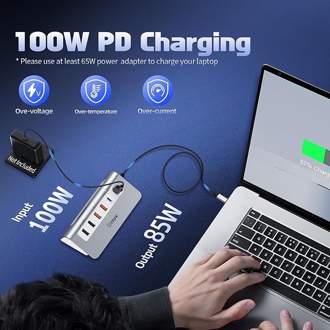 USB C Hub 10Gbps, 9-in-1 USB 3.2 Hub - Image 6
