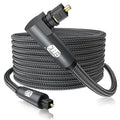 EMK 90 Degree Toslink Optical Cable 360 Degree Free-Rotating Plug Fiber Optic by EMK