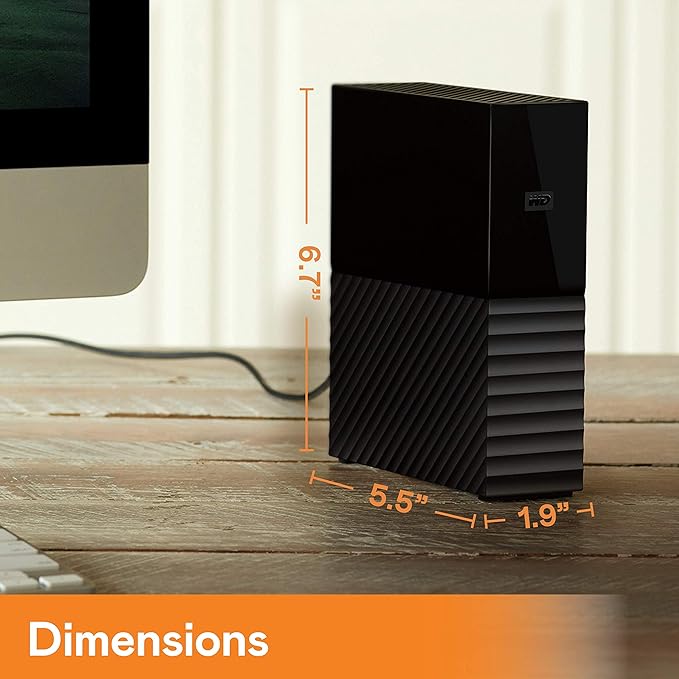 Western Digital 6TB My Book Desktop External Hard Drive, USB 3.0, External HDD - Image 2