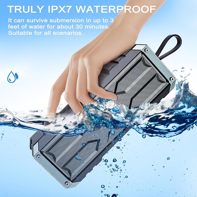 comiso Bluetooth Speaker, 5.3 Rugged Portable Speaker - Image 5