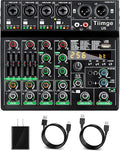 Professional 6-Channel Audio Mixer by Tiimge