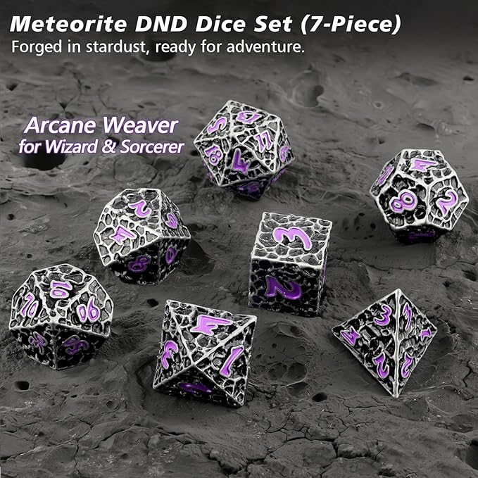 PJOY Metal Dice Set D&D for Dungeons and Dragons Dice - Image 3