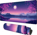 Gaming Desk Pad Large Extra Length Starry Sky Full Moon Mouse Pad Keyboard by Unknown