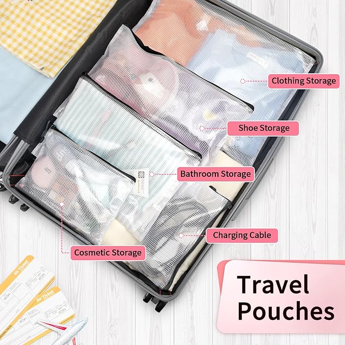 Umriox Small Zipper Pouch, 9.5x7.1 in, Zipper Bags - Image 7