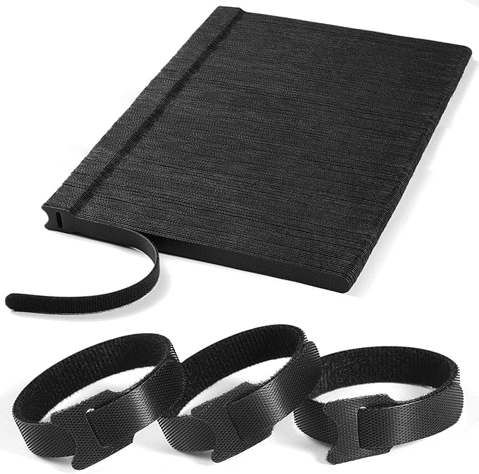 200 PCS 8 Inches Reusable Cable Ties | Adjustable Cord Wraps, Cable Straps | by QTBLY