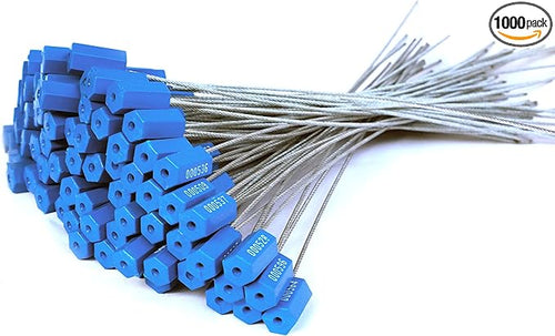 1000 Blue Steel Cable Seals by LeadSeals