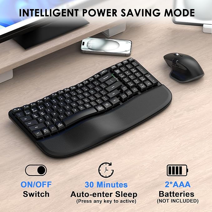 Ergonomic Keyboard and Mouse Combo - Image 5