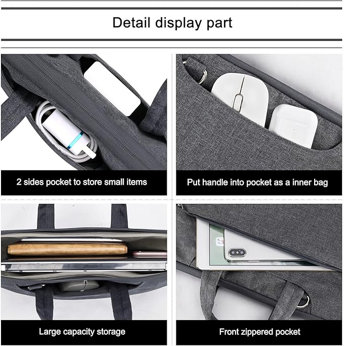 Voova Laptop Bag 13 14 Inch, Waterproof Computer Sleeve Carrying Case - Image 5