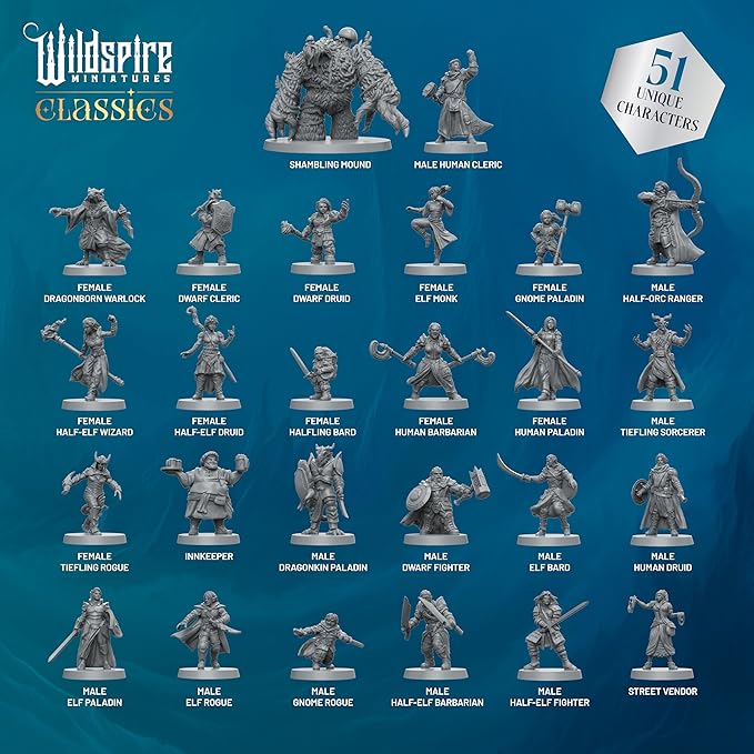Classic Heroes - Mercenary Guild - 51 Paintable Characters - Image 4