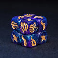 Cthulhu Tentacle Dice Set – 10 x D6 Eldritch Horror Dice | Golden Elder Sign | by DiceBell