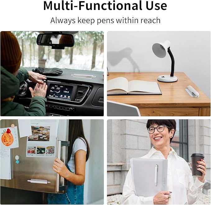 ELETIUO Pencil Holder For Most Pens, Self-Adhesive Stick To Notebooks, Silicone - Image 3