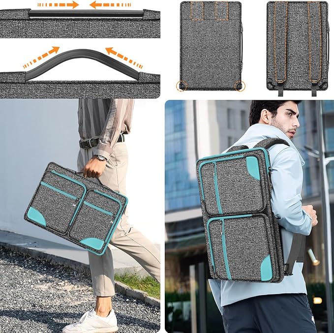 ZINZ Laptop Case 15 15.6 16 inches Sleeve Slim Briefcase Spill-Resistant Handbag - Image 5
