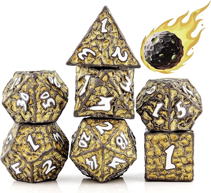 PJOY Metal D&D Dice Set for Dungeons and Dragons Dice by PJOYDice