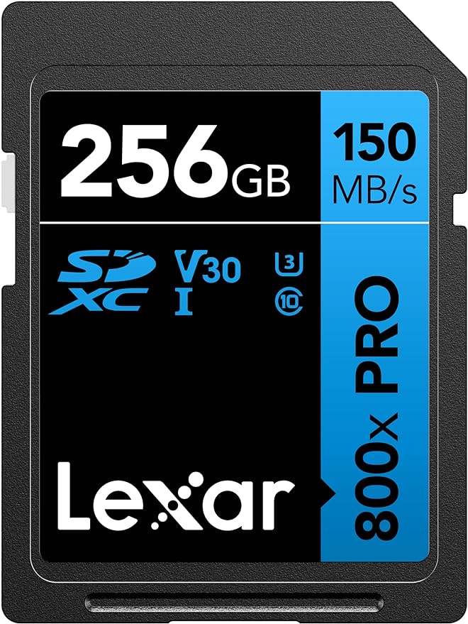Lexar 256GB High-Performance 800x PRO SD Card, by Lexar