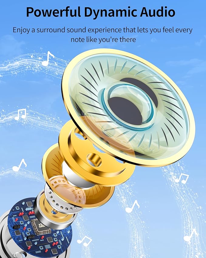 PocBuds Bluetooth Headphones Wireless Earbuds 80hrs Playtime Wireless Charging - Image 5