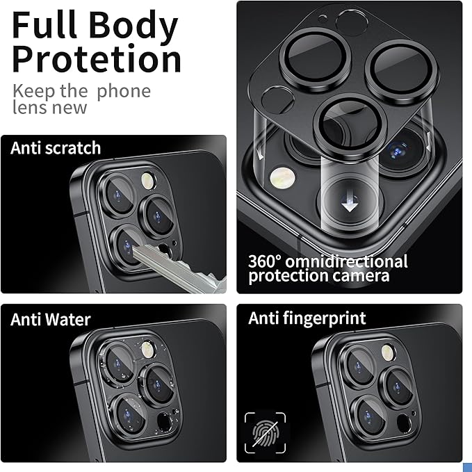 Camera Lens Protector for iPhone 14 Pro/iPhone 14 Pro Max, Alloy Metal Camera - Image 3