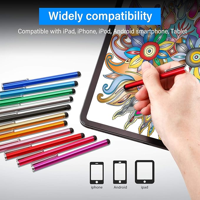 Outus 100 Pieces Stylus Pen Slim Touch Screen Stylus Universal Capacitive - Image 4