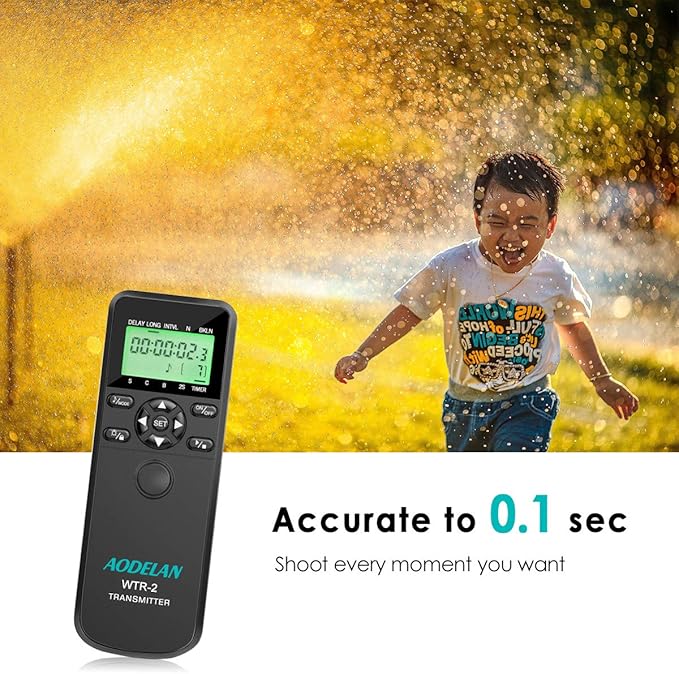 AODELAN Camera Intervalometer Wireless Shutter Release Timer Remote Control - Image 4