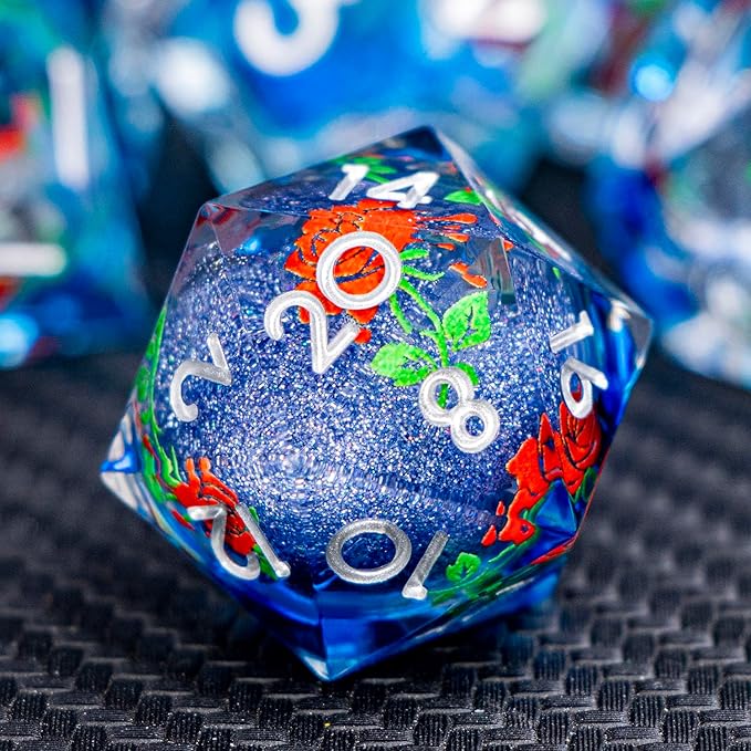 ARUOHHA Liquid Core DND Dice Set, Vampire Sharp Edged Dragons Dice Compatible - Image 2