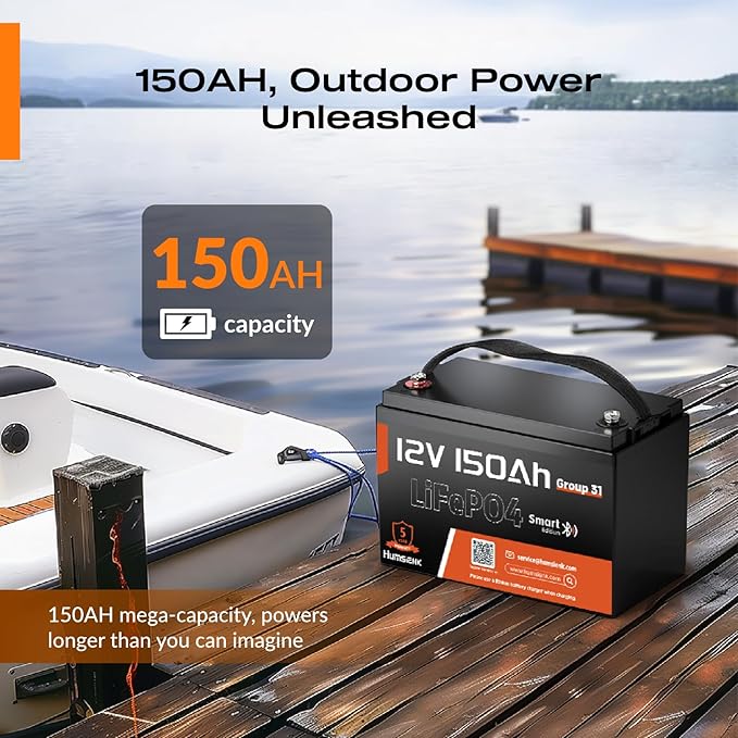 12V 150Ah LiFePO4 Lithium Battery – BCI Group 31 Deep Cycle Battery - Image 8