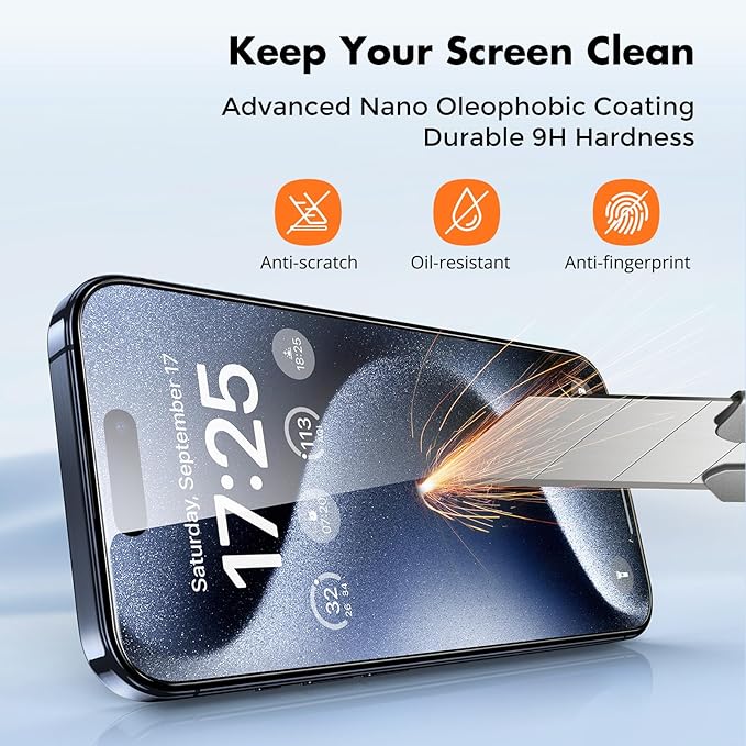 UNBREAKcable Screen Protector for iPhone 15 Pro Max Shatterproof Tempered Glass - Image 6