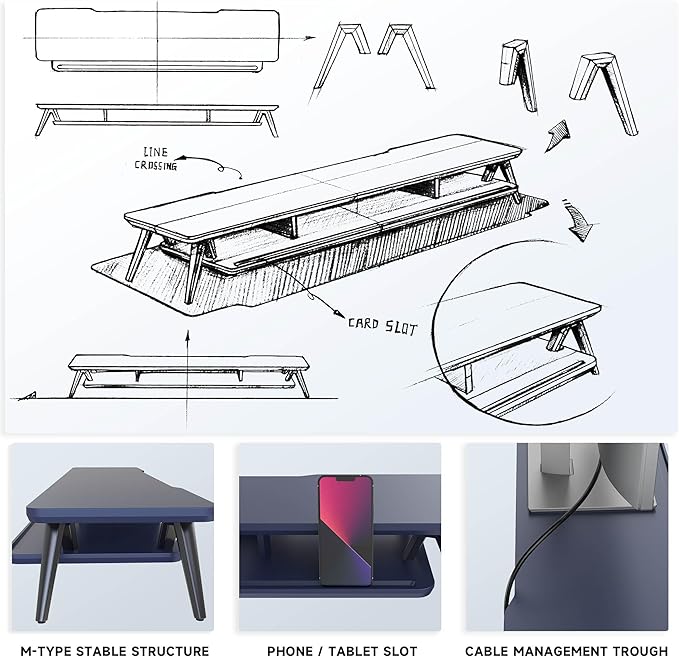 Fenge Dual Monitor Stand, Monitor Stands Riser - Image 6