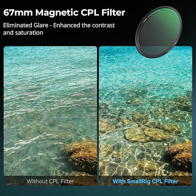 SmallRig 5-in-1 Magnetic 67mm Lens Filter Kit: VND + CPL + Black Mist 1/4 + - Image 4