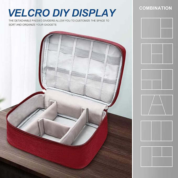Electronics Organizer Travel Universal Cable Organizer Bag Waterproof - Image 8