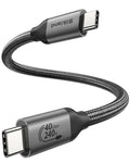 Silkland USB 4 Cable for Thunderbolt 4 Cable 1FT, 40Gbps USB C Data Cable by Silkland