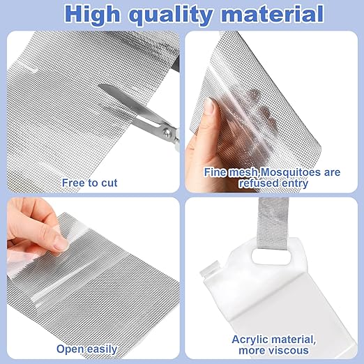 Extra Wide 10 inch x 20 ft Window Screen Tape Mesh Repair Strong Adhesive - Image 4