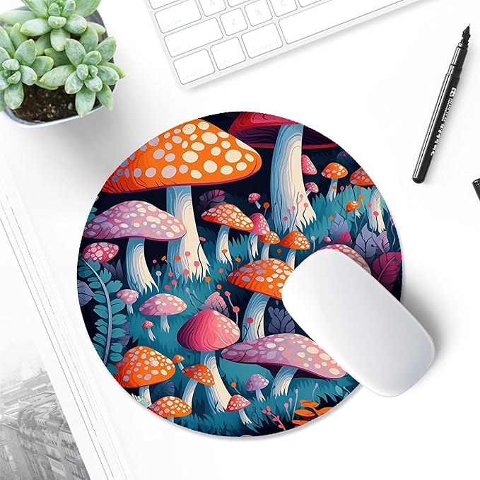 ITNRSIIET Round Mouse Pad with Stitched Edge Premium-Textured Waterproof - Image 6