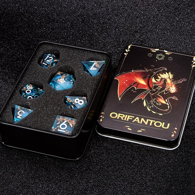 DND Dice Blue Liquid Core Dice Set - Image 7