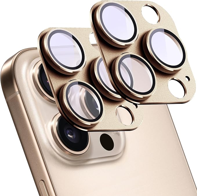 2 Pack Camera Lens Protector for iPhone 16 Pro/iPhone 16 Pro Max, AR Tempered by SHANG+PIN+JIA