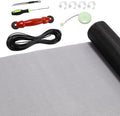 FLYZZZ Windows Screen Door Repair Kit Fiberglass Mesh 48''x118'' Black Window by FLYZZZ