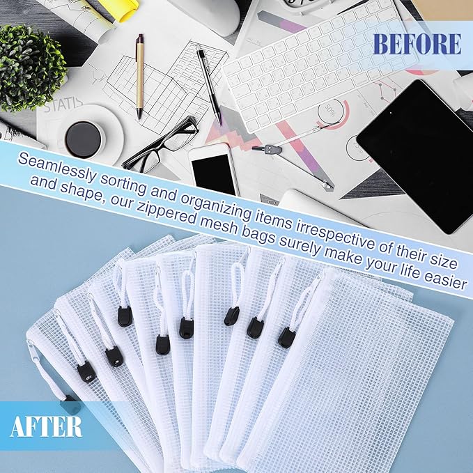 Jetec 32 Pcs Mesh Zipper Bags Toy Storage Bikini Organizer Bag Bolsas Para - Image 6