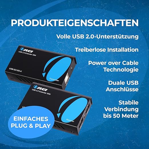 OREI USB Over Cat5e/6 Extender Upto 165 Feet - Image 3