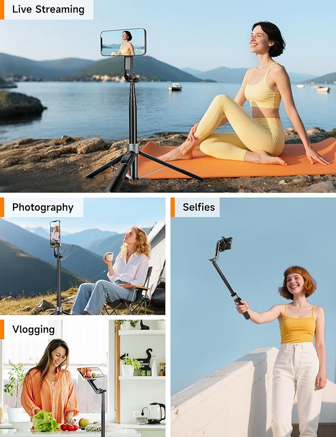 Magnetic Phone Tripod, Portable Cellphone Stand - Image 4