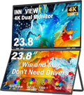 InnoView 23.8" Dual Portable Monitor 100% sRGB 3840x2160P 4K 315°Adjustable by InnoView
