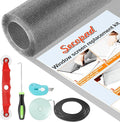 Window Screen Door Repair Kit, Durable Fiberglass Mesh Screen Roll by Secopad
