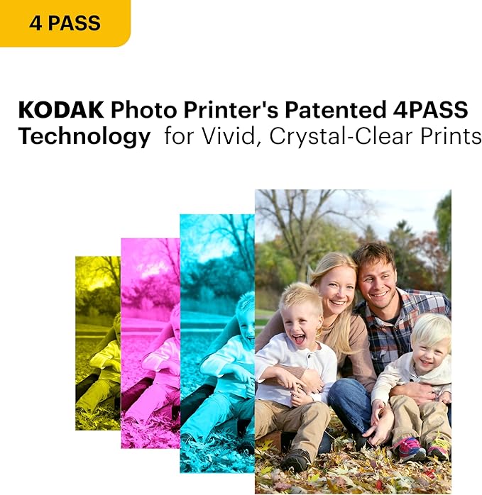 KODAK Dock Plus 4PASS Instant Photo Printer, 4x6 inches, 50 Sheets Bundle - Image 4