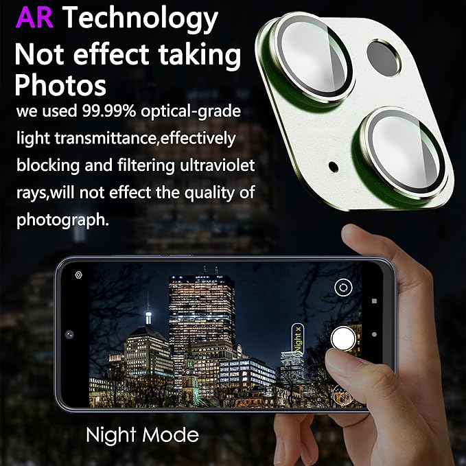 2 Pack Camera Lens Protector for iPhone 15 / iPhone 15 Plus, AR Tempered Glass - Image 3